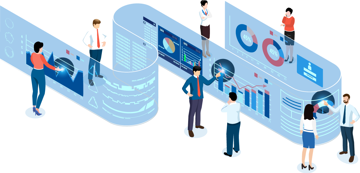 Microsoft 365 への移行イメージイラスト